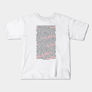 JCPB Clean Bean Lyrics Kids T-Shirt